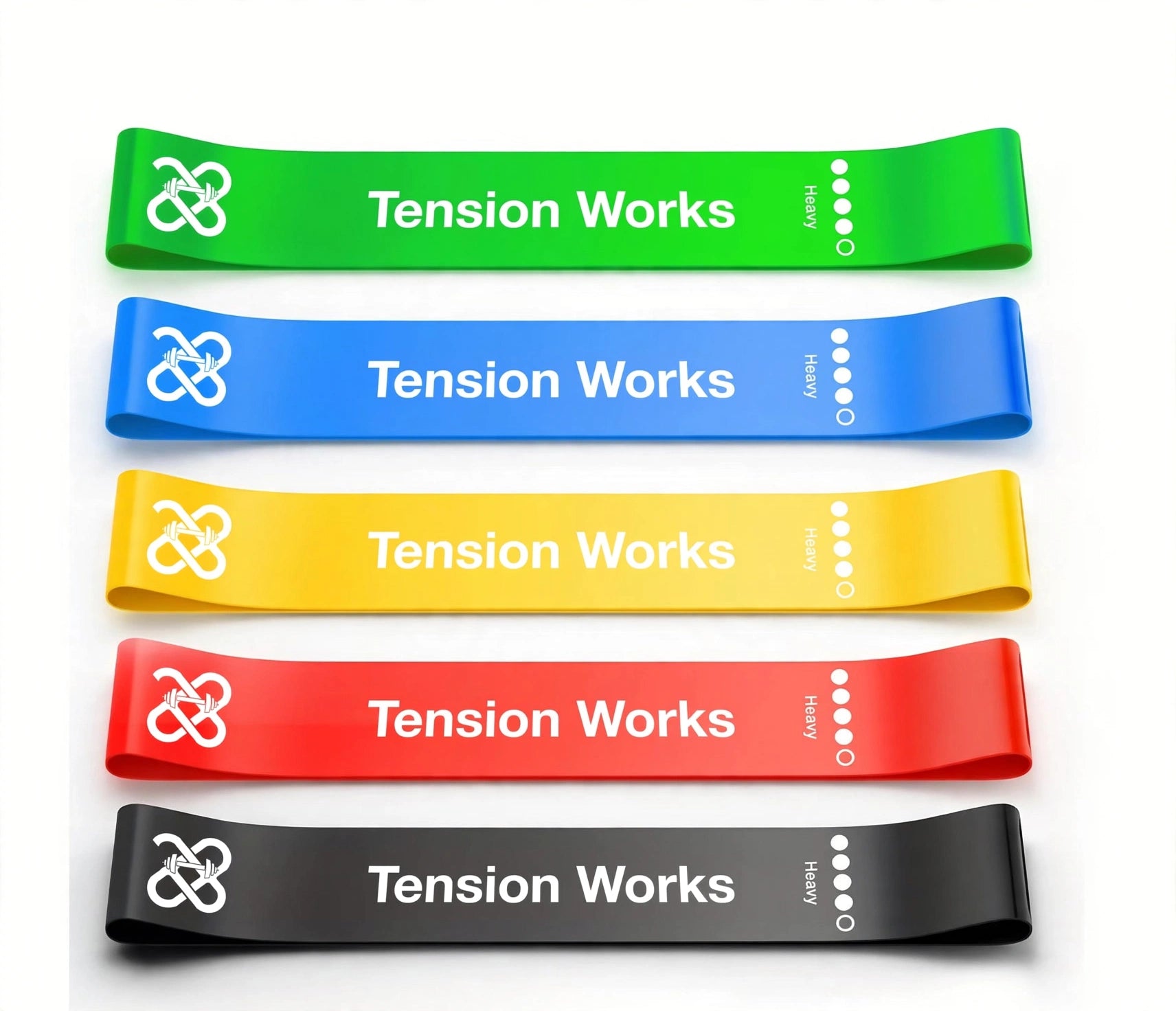 5pcs Tension Works resistance bands