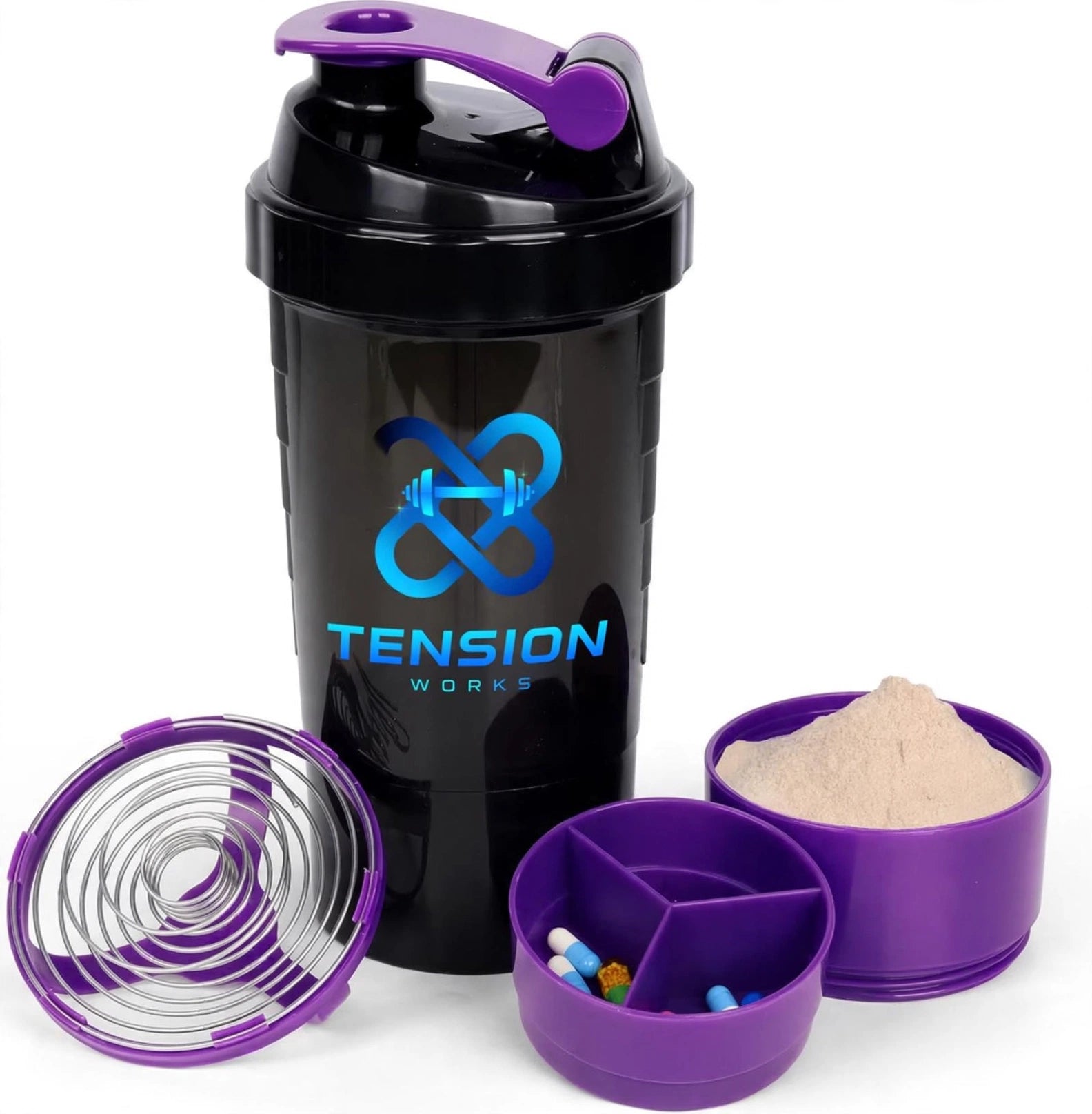 Fitness shaker bottle